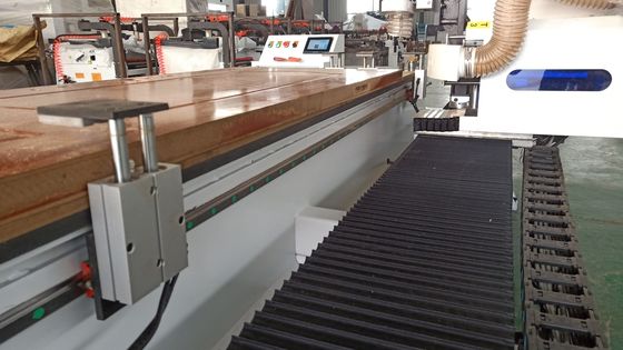 첨단 CNC 문 잠금 구멍 뚫기 힌지 뚫기 기계 750W 세르보 모터 x3