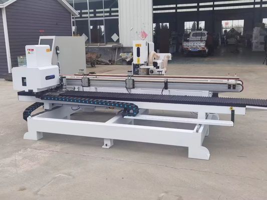 높은 용량 2000KG 이중 라인 번호 CNC 나무 문 잠금 구멍 Mortising 기계