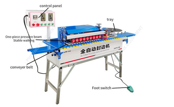 220V / 380V / 사용자 정의 DW102 구부러진 캐비닛 자동 목조 가구 둥근 가장자리 밴딩 밴더
