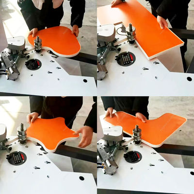 맞춤형 전압 1.4kW W-1 MDF 곡선 가장자리 밴더 접는 팔 가장자리 밴딩 기계
