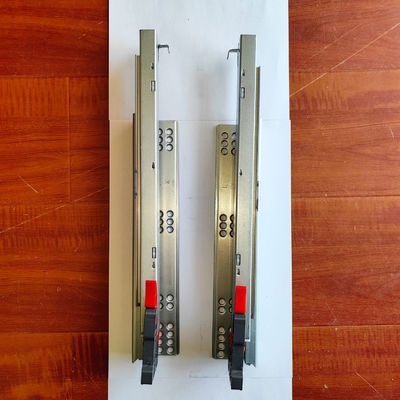메일 포장 303BF-350 3중 접기 숨겨진 슬라이드 레일 캐비닛 드라우더 바닥 리바운드 드라우더 슬라이드 레일