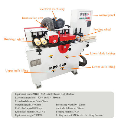 목조공업 프로세스 MB9012B 산업용 고속 7.5kw*2 일회용 다중 조각 둥근 막대 제조 기계
