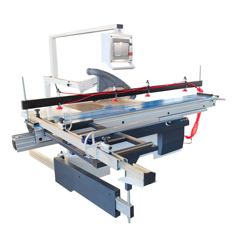 8000r/min 점점 속도 CNC-6132 건설 공사용 이중 블레이드 슬라이딩 테이블 톱