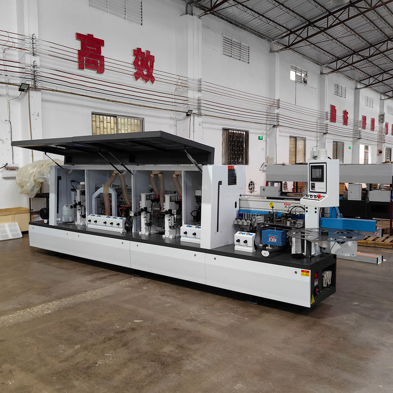 자동 엣지 랩팅 머신 PM50D 목재 작업 기계 및 MDF 보드 0.6Mpa